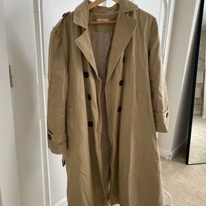 SHEIN Front Belted Trench Coat